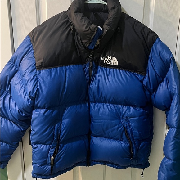 The North Face Black and Blue Down Jacket - Picture 1 of 10